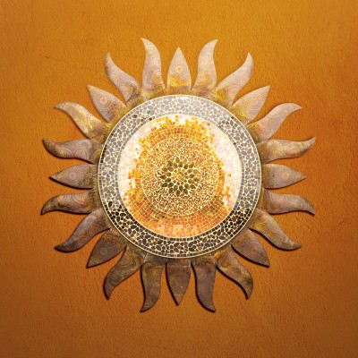  MOSAIC SUN WALL DECOR - GOLD SUN 36" INDOOR OUTDOOR - REGAL ART & GIFT 20396   172910801840
